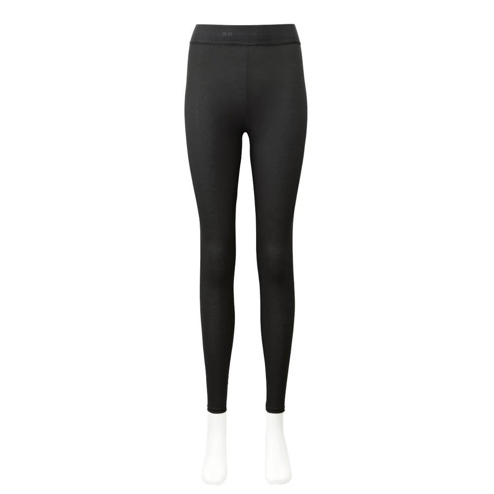 Uniqlo x Alexander Wang Heattech Extra Warm black ribbed high waisted leggings